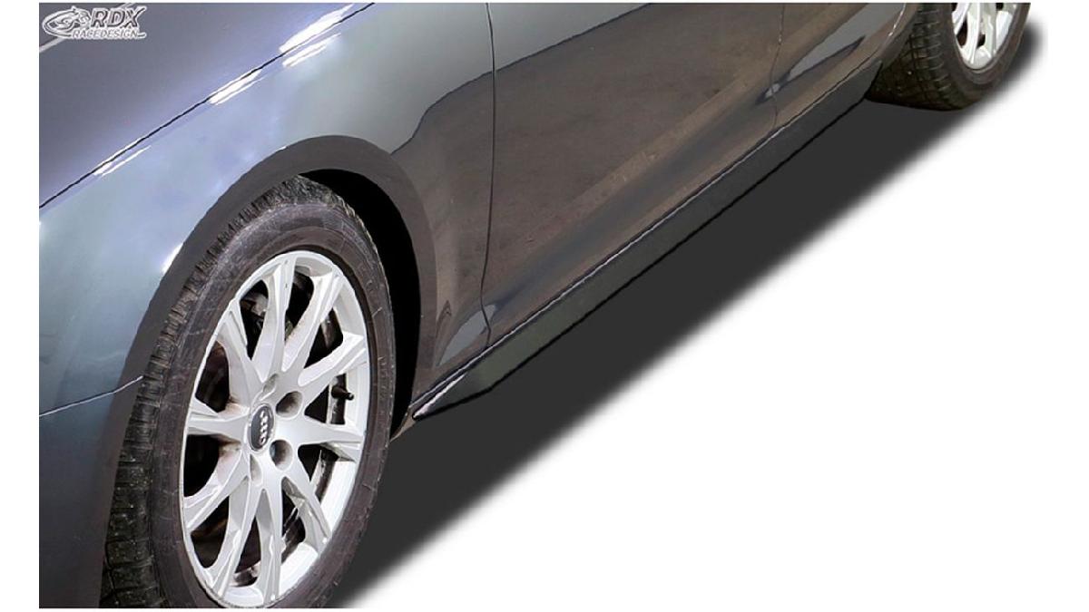 Jupes+lat%C3%A9rales+%27Slim%27+sur+mesure+pour+Audi+A4+B9+Sedan%2FAvant+2015-+%28ABS+noir+luisant%29